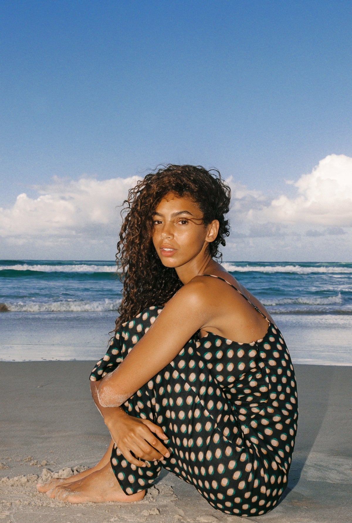 Latitude Maxi Dress - Midnight Polka - Pre Order - Cooke Swim