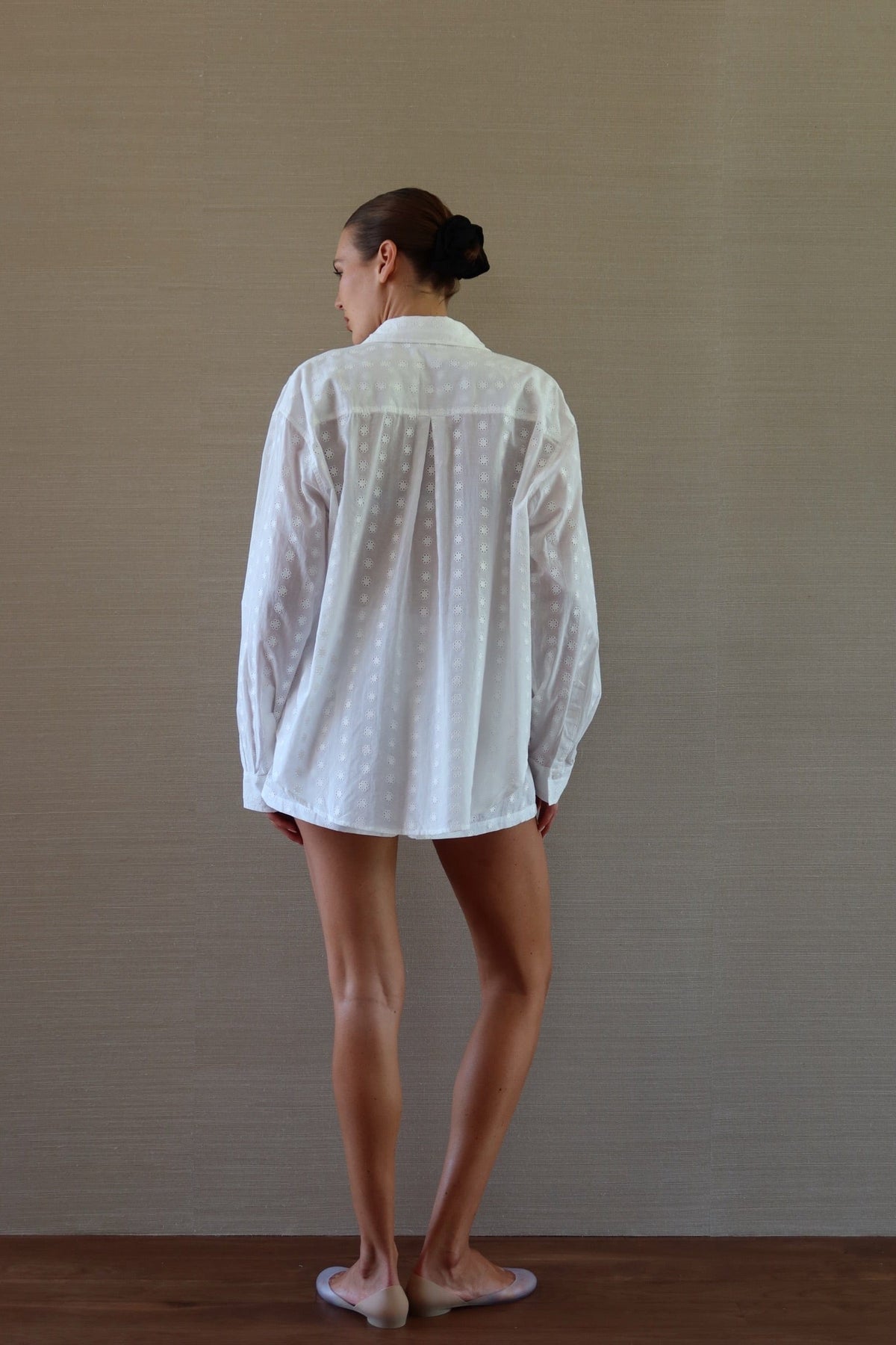 Lounge Shirt - Dove broderie - Cooke Swim