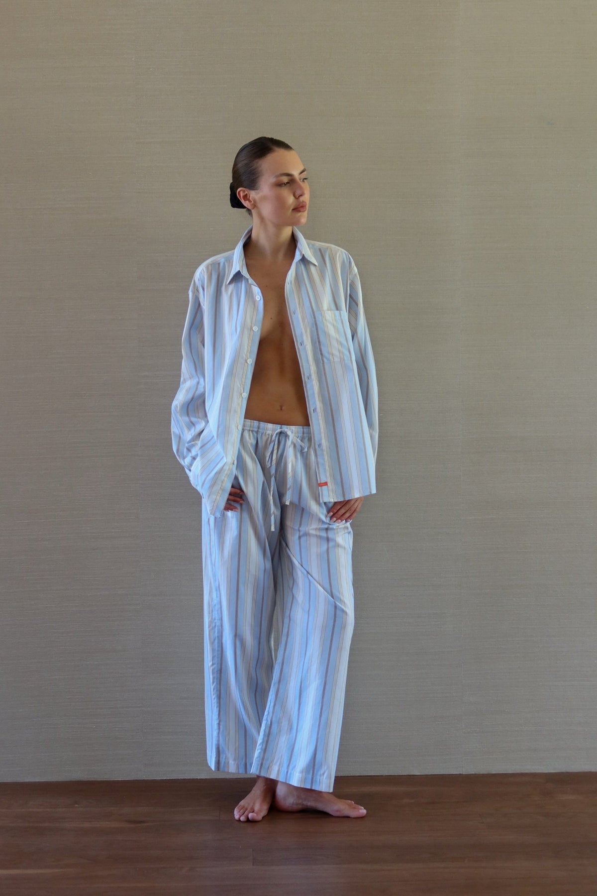 Lounge Shirt - Palmyra Stripe - OP X CS - Cooke Swim